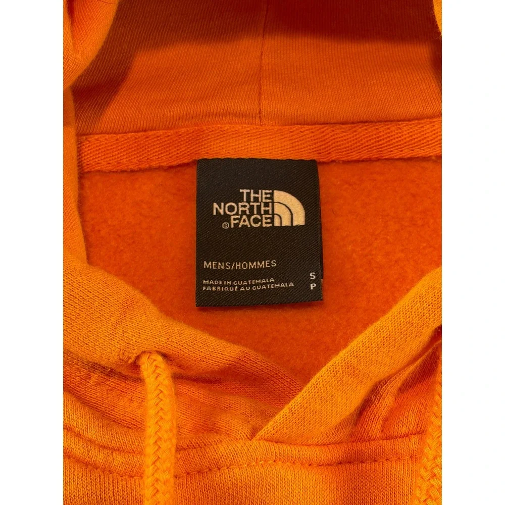 The North Face Mens Half Dome Pullover Hoodie Orange White Logo Small NF0A4M4B